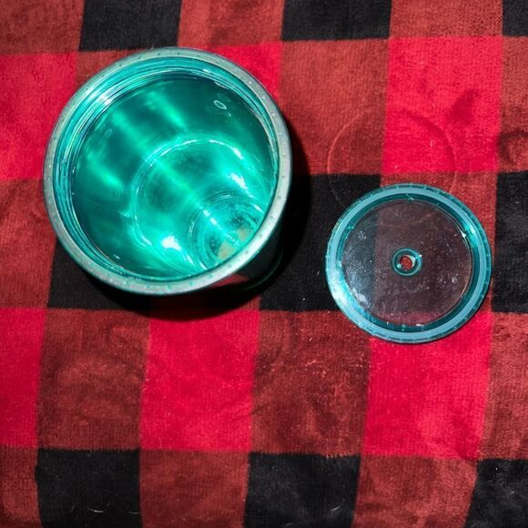 Starbucks Summer 2021 Green Bubble Fizzy 16oz Cold Cup Tumbler. No Straw - Picture 3 of 3